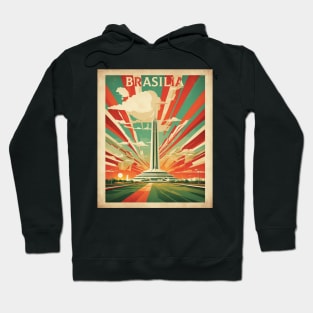 Brasilia Brazil Vintage Tourism Travel Poster Hoodie